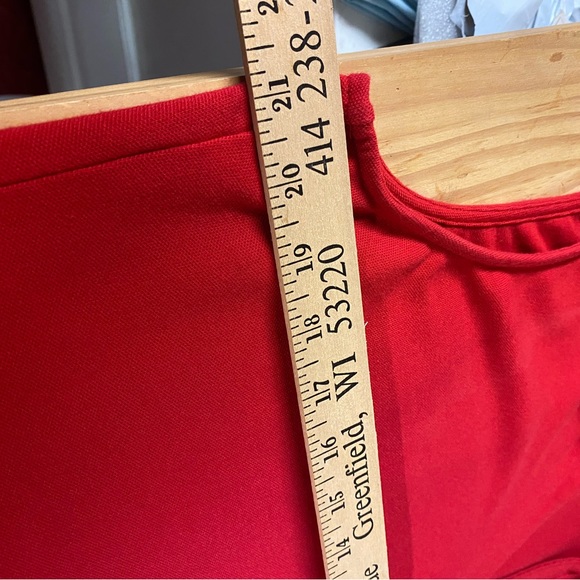 Red sleeveless “polo-type” tank- good tummy coverage. - Picture 6 of 6